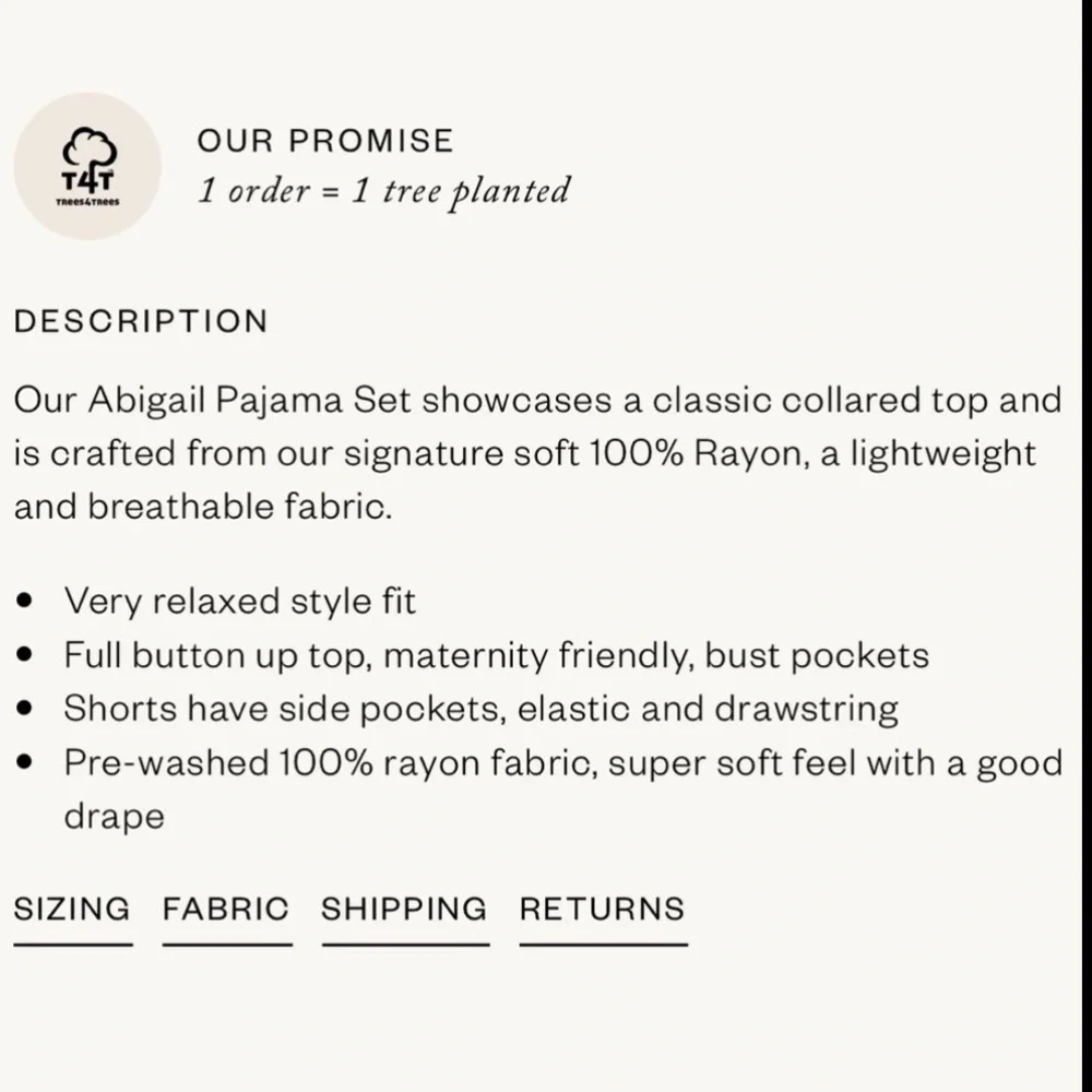 NWT Piyama Abigail Sleep Set in Jungle Palm XS Pajamas